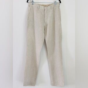 Cubavera Delave 100% Linen Pants Color Natural Linen Color 32 X 32 Casual Formal